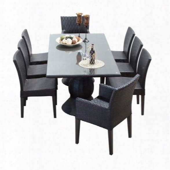 Tkc Napa 9 Piece Wicker Patio Dining Set In Espresso