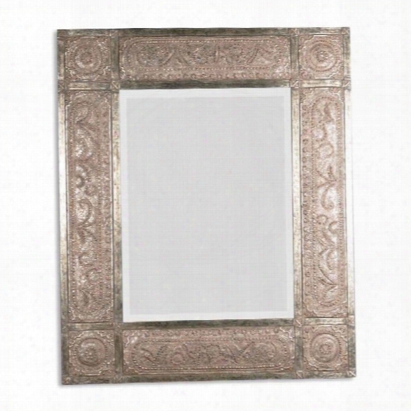 Uttermost Harvest Serenity Mirror In Distressed Golden-champagne