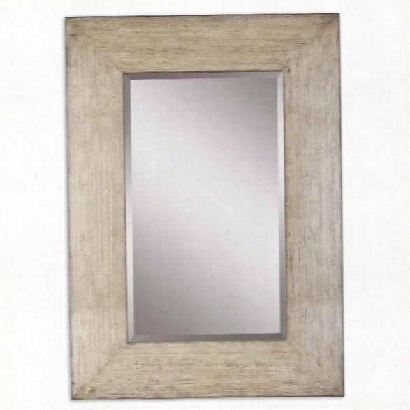 Uttermost Langford Heavily Distressed Natural Wood Mirror