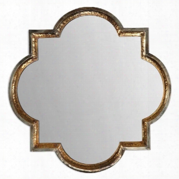 Uttermost Lourosa Hammered Metal Mirror In Antiqued Gold