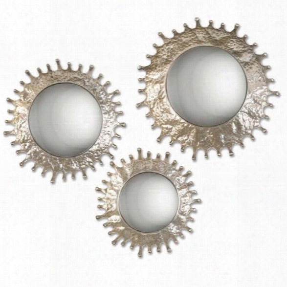 Uttermost Rain Splash Round Mirrors (set Of 3)