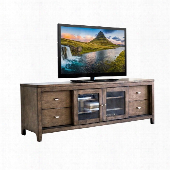 Abbyson Living Brendan 72 Entertainment Console In Weathered Oak