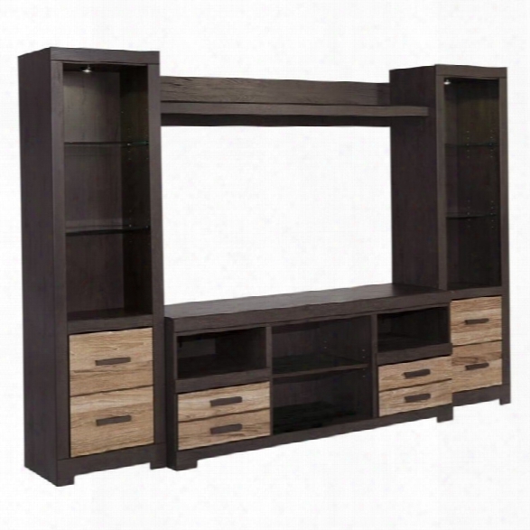 Ashley Harlinton Entertainment Center In Warm Gray