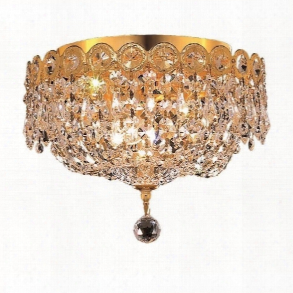 Elegant Lighting Century 10 3 Light Elements Crystal Flush Mount