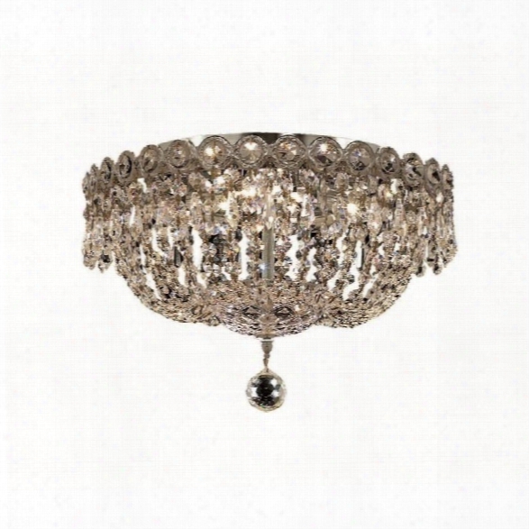 Elegant Lighting Century 14 4 Light Elements Crystal Flush Mount