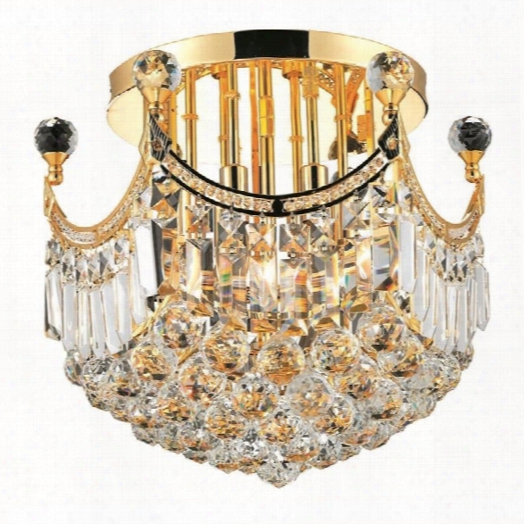 Elegant Lighting Corona 16 6 Light Elements Crystal Flush Mount