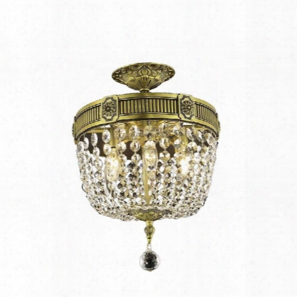 Elegant Lighting Esperanza 12 3 Light Elegant Crystal Flush Mount