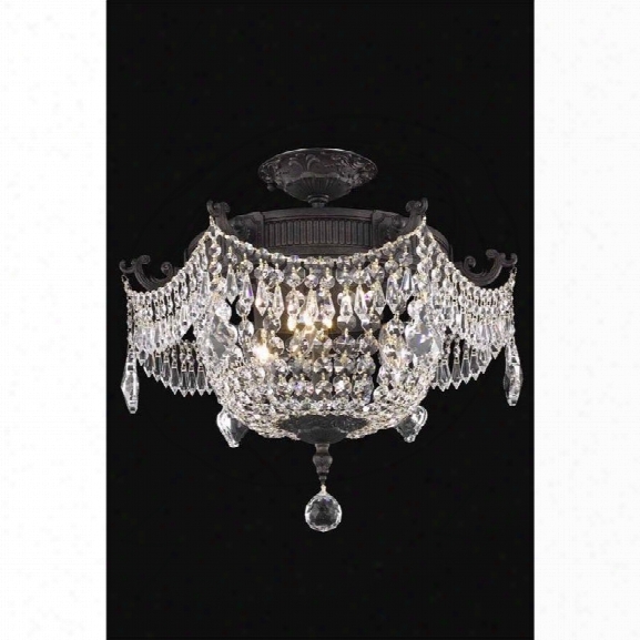 Elegant Lighting Esperanza 18 3 Light Spectra Crystal Flush Mount