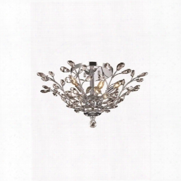 Elegant Lighting Orchid 27 6 Light Elements Crystal Flush Mount