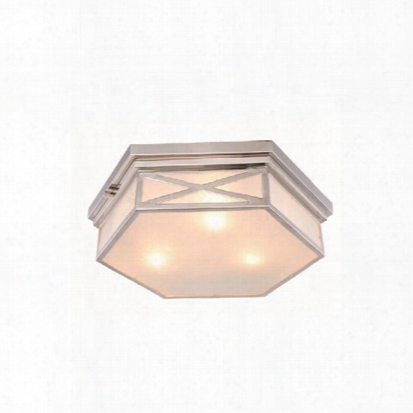 Elegant Lighting Penta 18 3 Light Flush Mount In Nickel