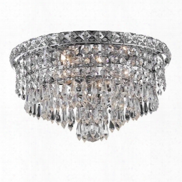 Elegant Lighting Tranquil 14 4 Light Elements Crystal Flush Mount