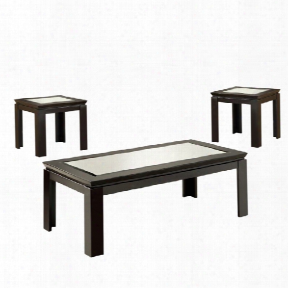 Furniture Of America Flyes 3 Piece Coffee Table Set In Black