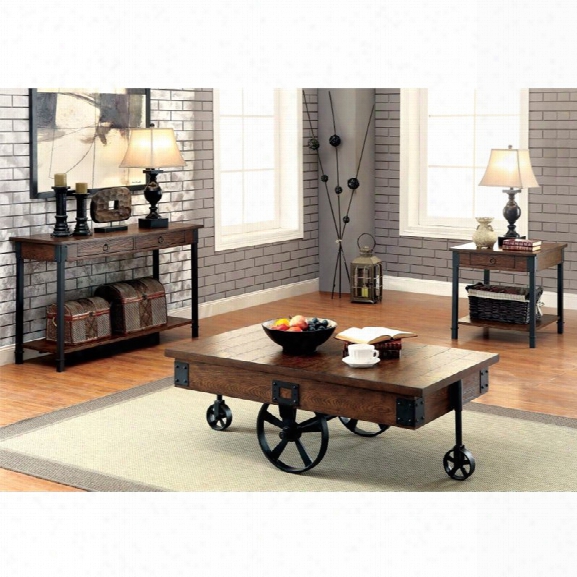 Furniture Of America Hersley 3 Piece Coffee Table Set