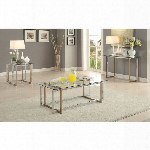 Furniture Of America Pompulus 3 Piece Coffee Table Set