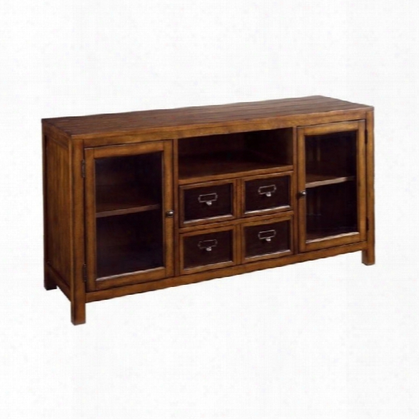 Hammary Mercantile Entertainment Console/tv Stand In Whiskey Finish