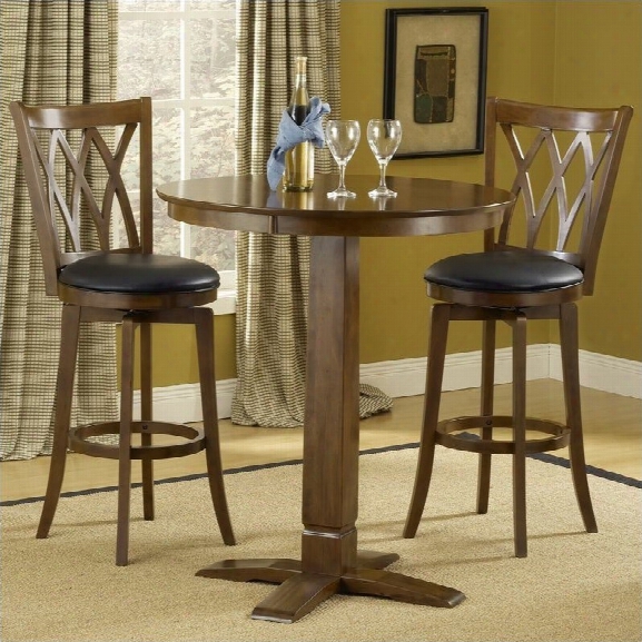 Hillsdale Dynamic Designs 5 Piece Pub Table Set With Mansfield  Stools