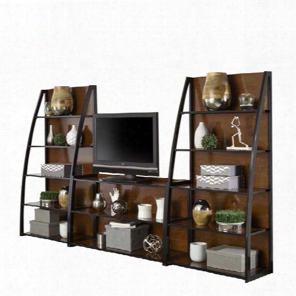 Home Styles Aero 3 Piece Entertainment Center In Black