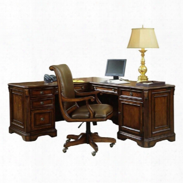 Hooker Furniture Brookhaven Executive L Shaped Computer Desk