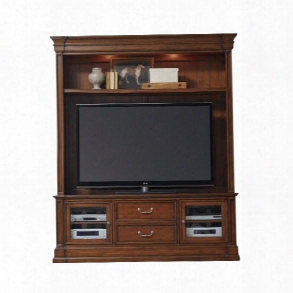 Hooker Furniture Clermont 2-piece 75 Entertainment Center In Warm Cherry