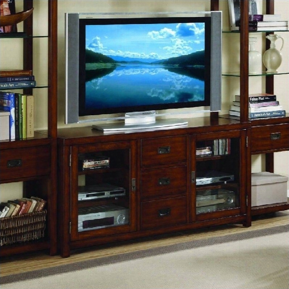 Hooker Furniture Danforth 56' Gaming Console In Rich Medium Brown