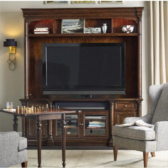 Hooker Furniture Leesburg 2 Piece Entertainment Center In Mahogany