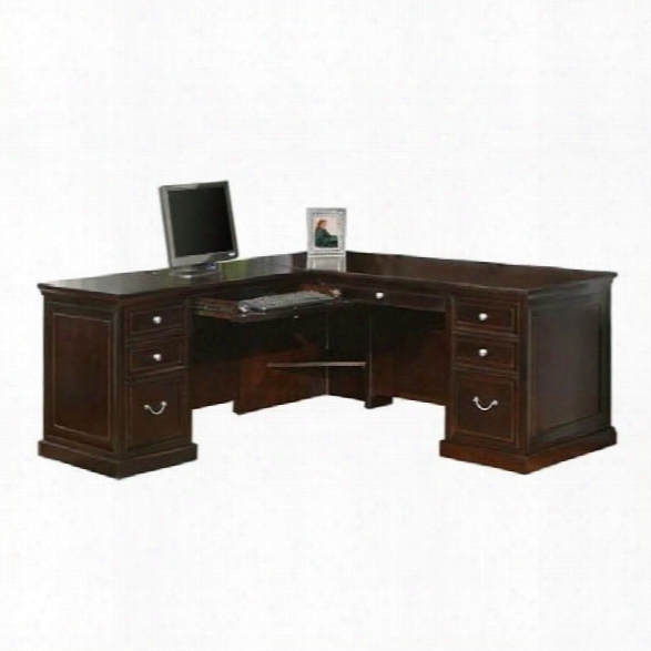 Kathy Ireland Home By Martin Fulton 68 Lhf L-shaped Executive Desk In Espresso