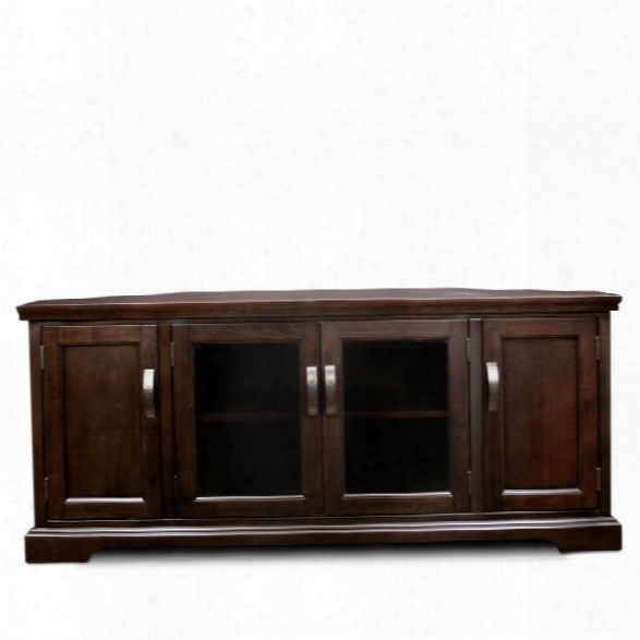 Leick Riley Holiday 56 Corner Tv Stand In Chocolate Cherry