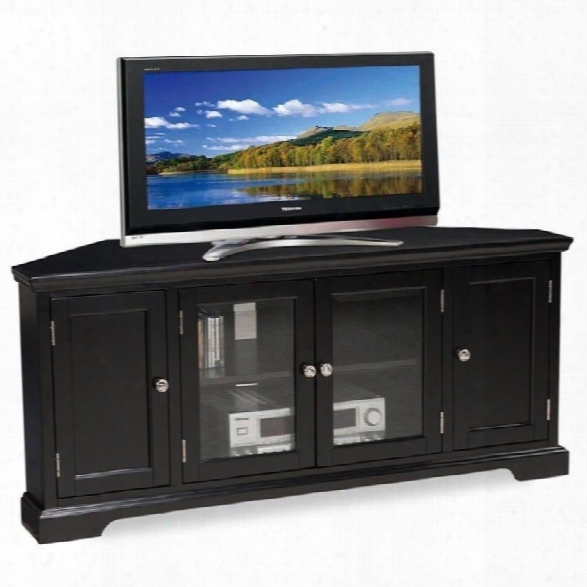 Leick Riley Holliday Hardwood 56 Corner Tv Stand In Black