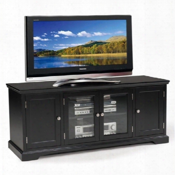 Leick Riley Holliday Hardwood 60 Tv Stand In Black