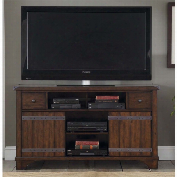 Liberty Furniture Aspen Skies Tv Stand In Russt Brown