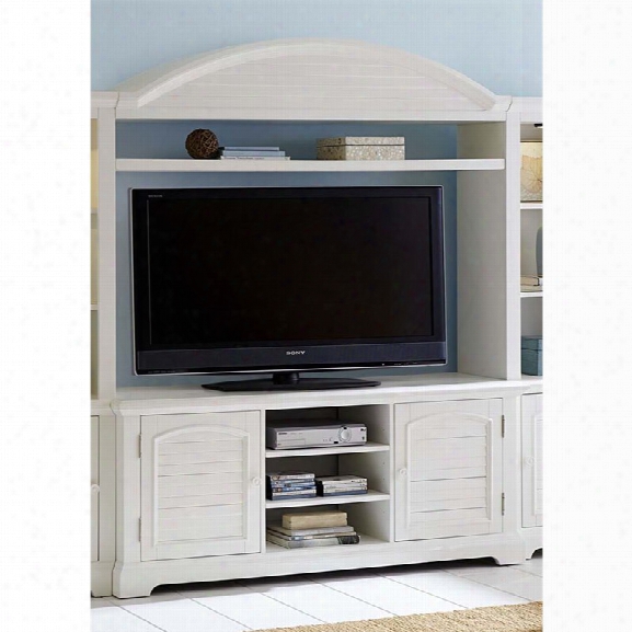 Liberty Furniture Summer House Entertainment Center In Oyster White