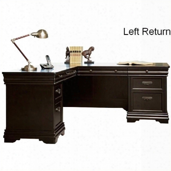 Martin Furniture Beaumont Desk And Return In Deep Java Finish