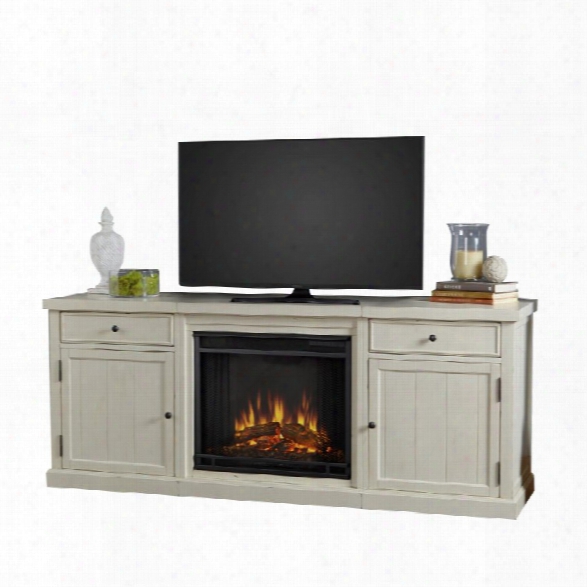 Real Flame Cassidy 68 Fireplace Tv Stand In Distressed White