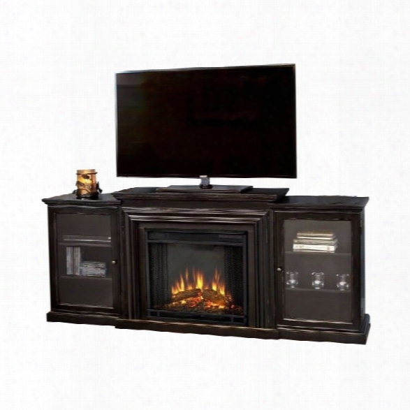 Real Flame Frederick 72 Entertainment Fireplace In Blackwash