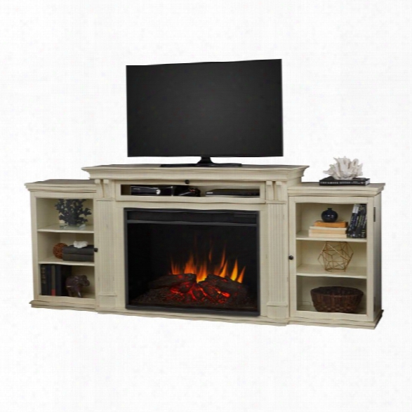 Real Flame Tracey 84 Fireplace Tv Stand In Distressed White