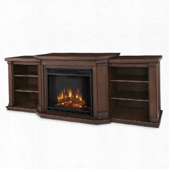 Real Flame Valmont Entertainment Electric Fireplace In Chestnut Oak