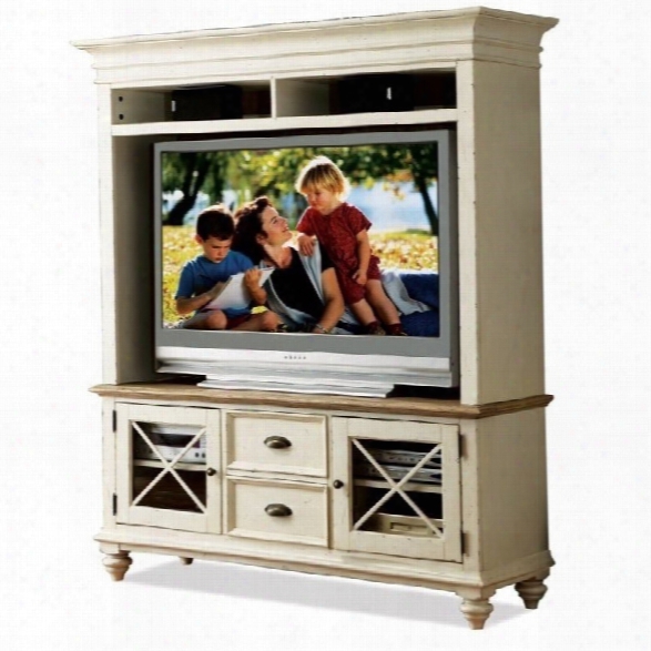 Riverside Furniture Coventry Tv Console & Hutch In Dover White