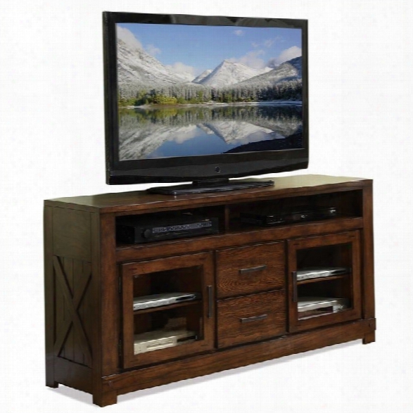 Riverside Furniture Windridge Tv Console In Sagamore Burnished Ash