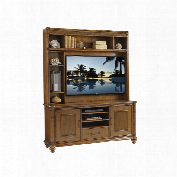 Tommy Bahama Bali Hai Pelican Cay Entertainment Center In Warm Brown