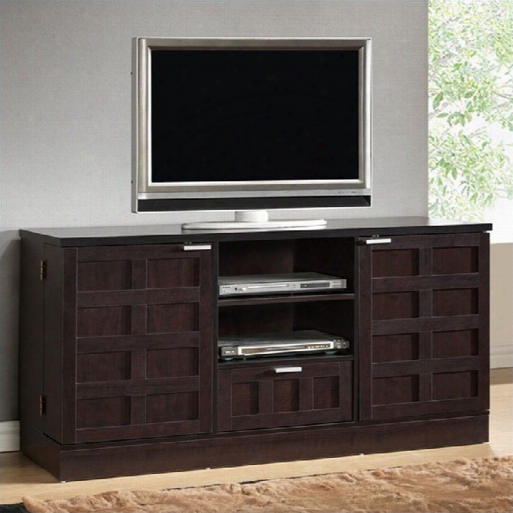 Tosato Tv Stand And Media Cabinet In Dark Brown
