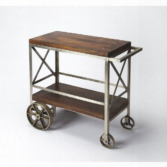 Butler Specialty Industrial Chic Bar Cart In Multi-color