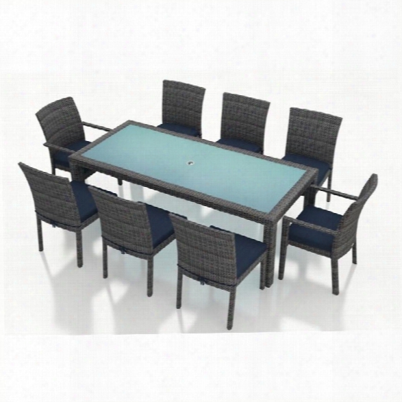 Harmonia Living District 9 Piece Patio Dining Set In Spectrum Indigo