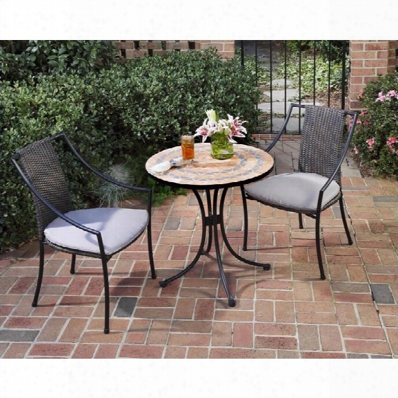 Home Styles Bistro Table & 2 Laguna Chairs In Terra Cotta