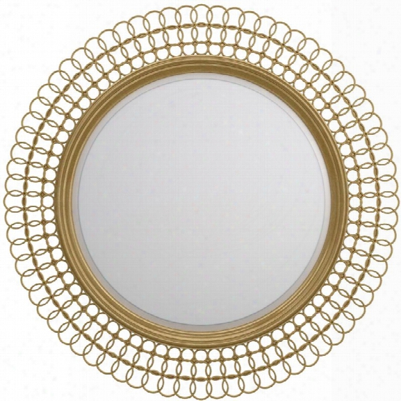 Hooker Furniture Cynthia Rowley Bangle Round Decorative Mirror In Gold