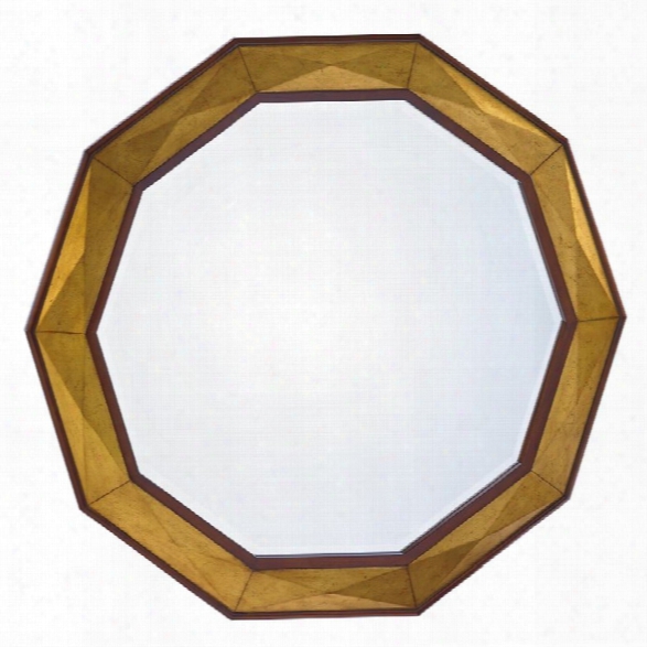 Lexington Take Five Savoy Faceted Accent Mirror In Gold Leaf
