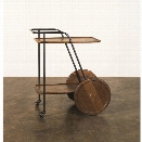 Nuevo Distrikt Bar Cart in Smoked Brown