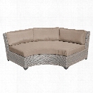 TKC Florence Curved Armless Patio Sofa in Wheat (Set of 2)