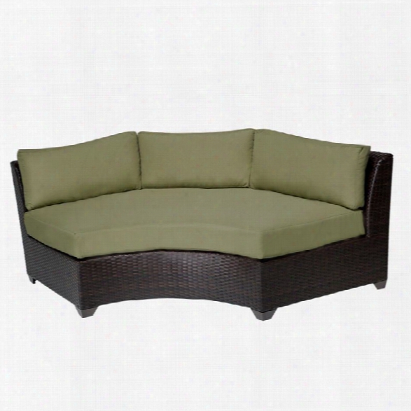 Tkc Barbados Curved Armless Patio Sofa In Green