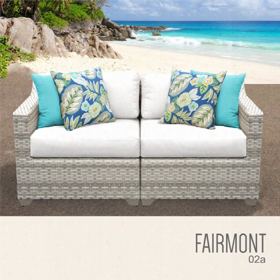 Tkc Fairmont Patio Wicker Loveseat In White