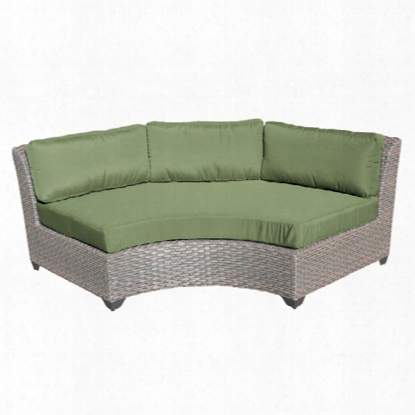 Tkc Florence Curved Armless Patio Sofa In Green (set Of 2)